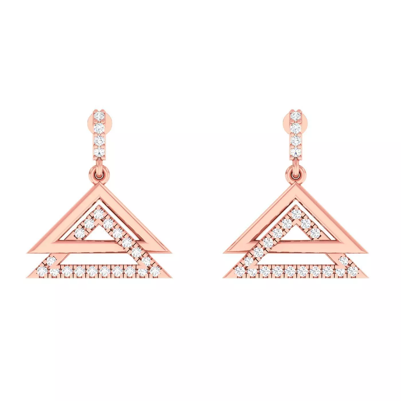 Minimalist Italian Light wt women earrings 3dm stl 1- render 3D print model