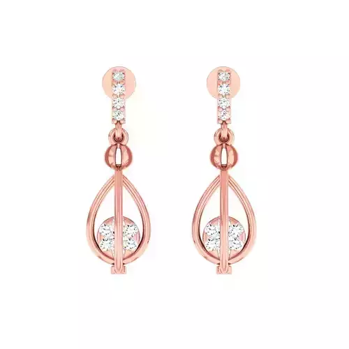 Minimalist Italian Light wt women earrings 3dm stl 1- render
