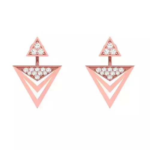 Minimalist Italian Light wt women earrings 3dm stl 1- render 3D print model