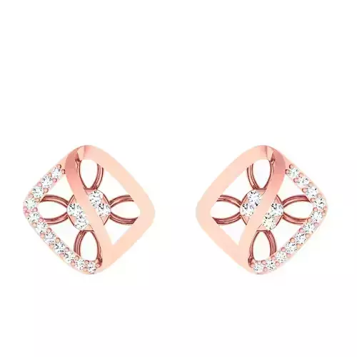 Minimalist Italian Light wt women earrings 3dm stl 1- render 3D print model