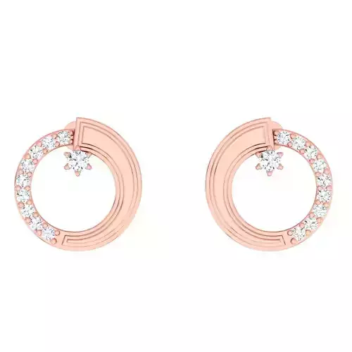 Minimalist Italian Light wt women earrings 3dm stl 1- render