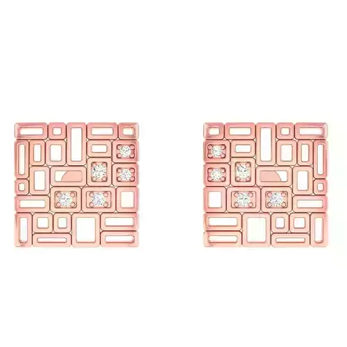 Minimalist Italian Light wt women earrings 3dm stl 1- render 3D print model