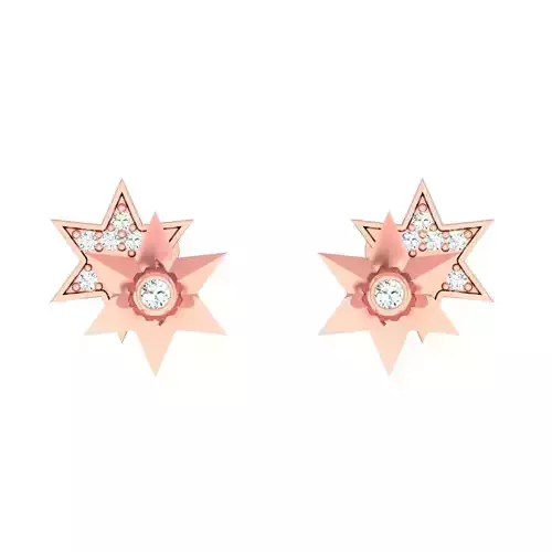 Minimalist Italian Light wt women earrings 3dm stl 1- render