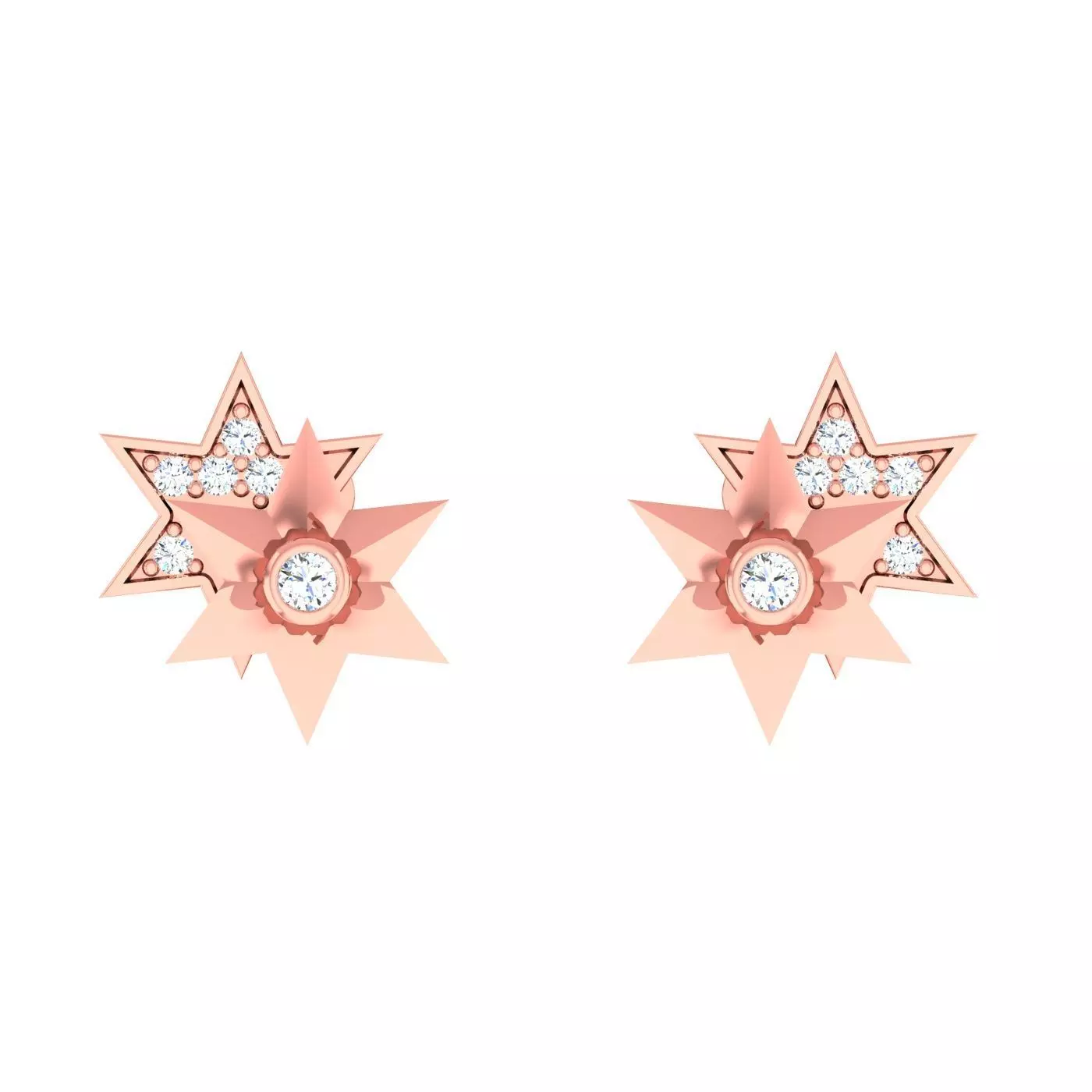 Minimalist Italian Light wt women earrings 3dm stl 1- render 3D print model_0