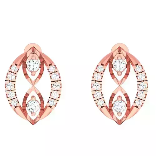 Minimalist Italian Light wt women earrings 3dm stl 1- render