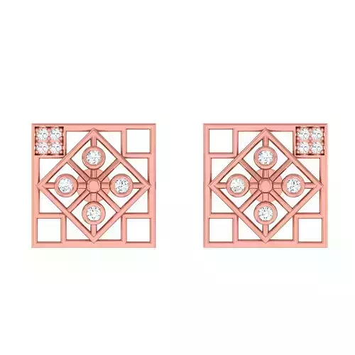 Minimalist Italian Light wt women earrings 3dm stl 1- render