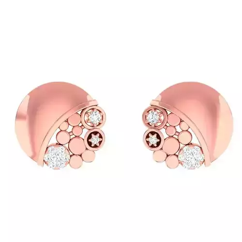 Minimalist Italian Light wt women earrings 3dm stl 1- render