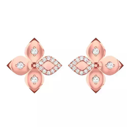 Minimalist Italian Light wt women earrings 3dm stl 1- render