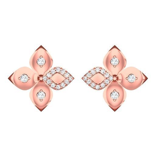 Minimalist Italian Light wt women earrings 3dm stl 1- render 3D print model