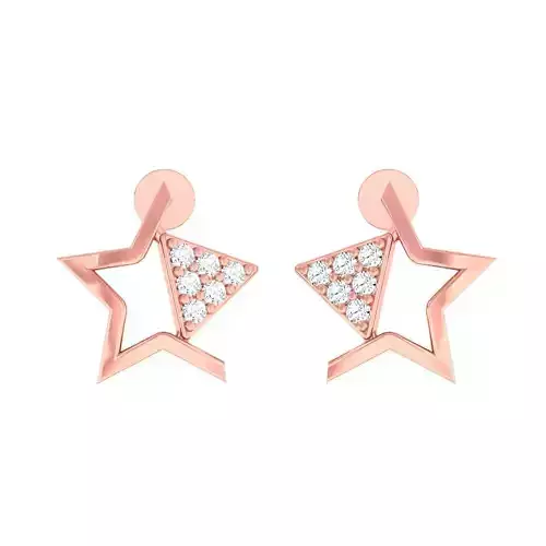 Minimalist Italian Light wt women earrings 3dm stl 1- render