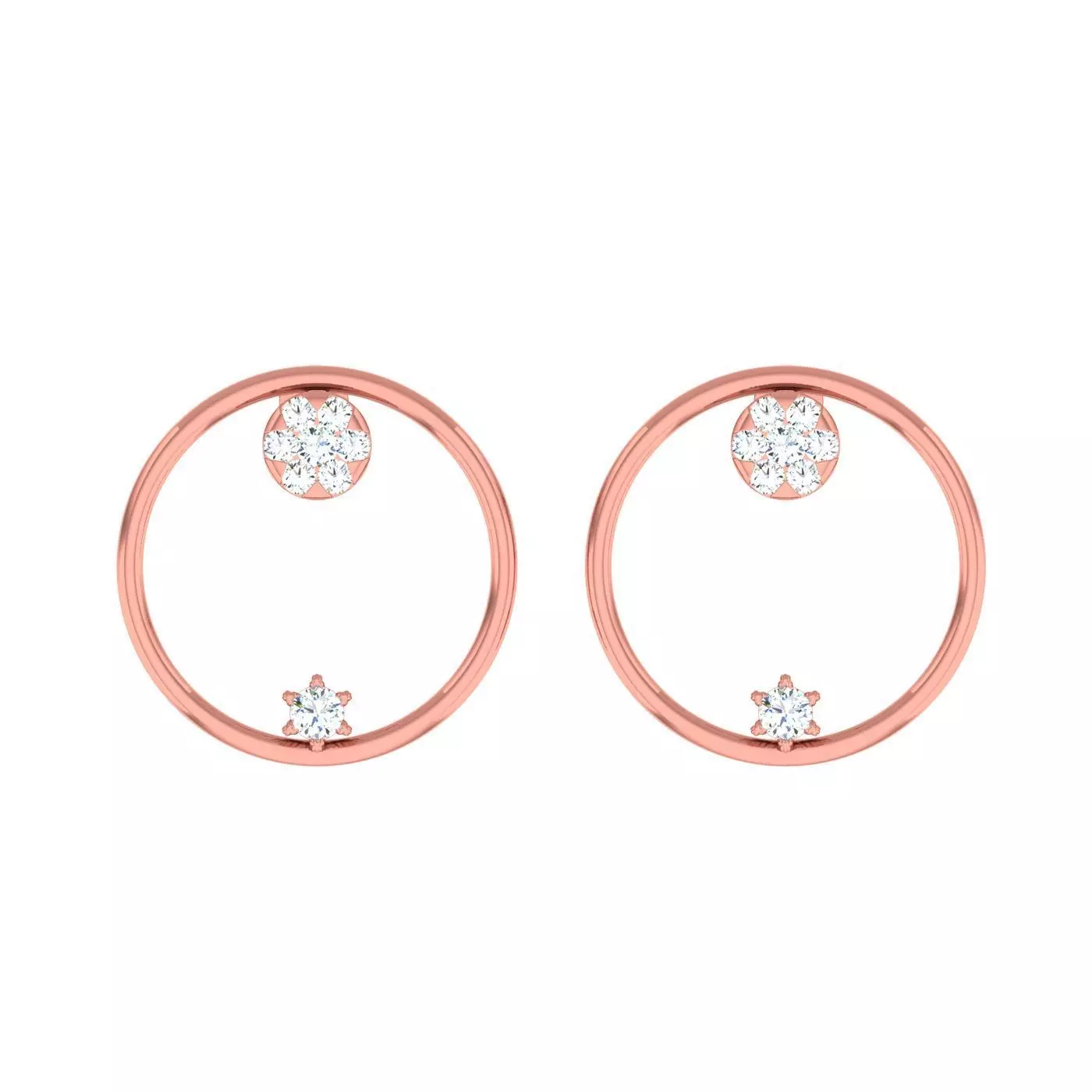 Minimalist Italian Light wt women earrings 3dm stl 1- render 3D print model