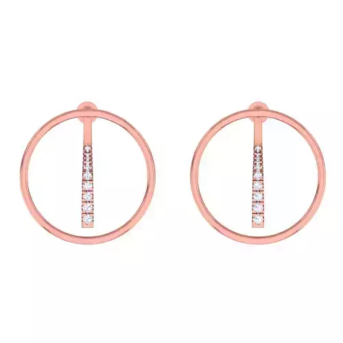 Minimalist Italian Light wt women earrings 3dm stl 1- render 3D print model