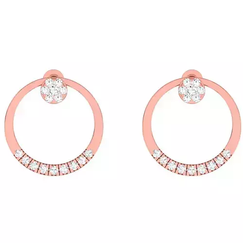 Minimalist Italian Light wt women earrings 3dm stl 1- render 3D print model