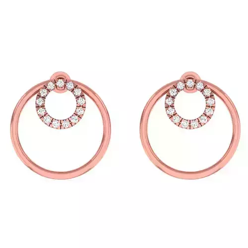 Minimalist Italian Light wt women earrings 3dm stl 1- render 3D print model