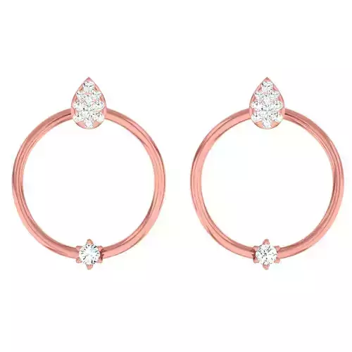 Minimalist Italian Light wt women earrings 3dm stl 1- render 3D print model