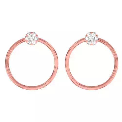 Minimalist Italian Light wt women earrings 3dm stl 1- render 3D print model