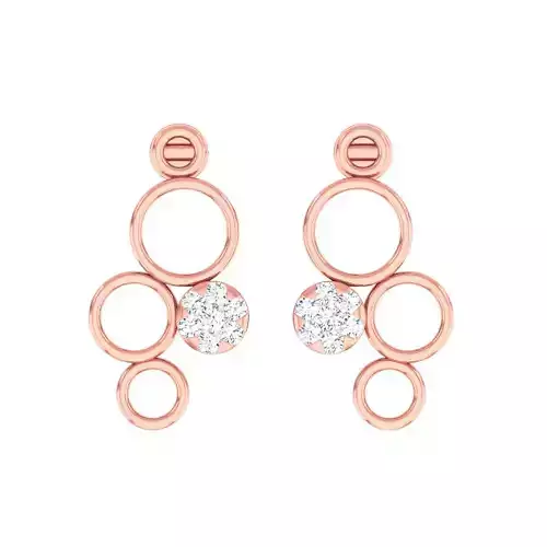 Minimalist Italian Light wt women earrings 3dm stl 1- render 3D print model