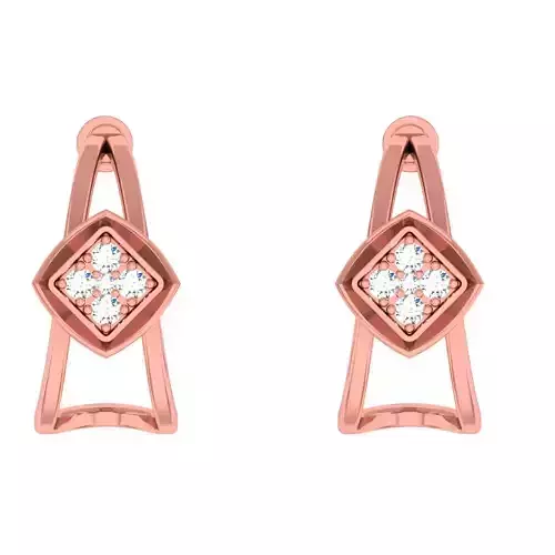 Minimalist Italian Light wt women earrings 3dm stl 1- render 3D print model