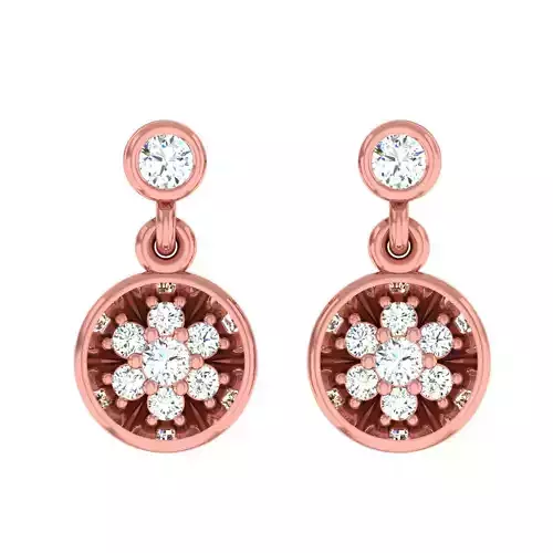 Minimalist Italian Light wt women earrings 3dm stl 1- render 3D print model