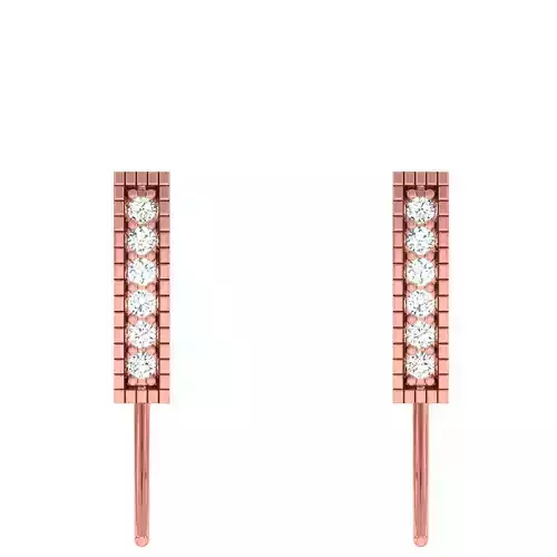 Minimalist Italian Light wt women earrings 3dm stl 1- render 3D print model