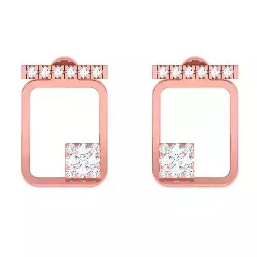 Minimalist Italian Light wt women earrings 3dm stl 1- render 3D print model