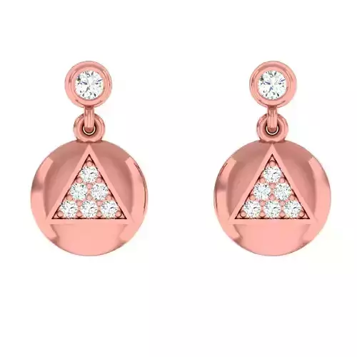 Minimalist Italian Light wt women earrings 3dm stl 1- render 3D print model