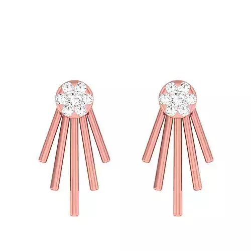 Minimalist Italian Light wt women earrings 3dm stl 1- render