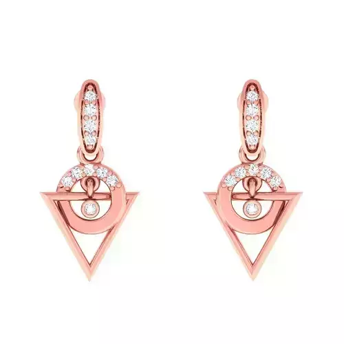 Minimalist Italian Light wt women earrings 3dm stl 1- render 3D print model