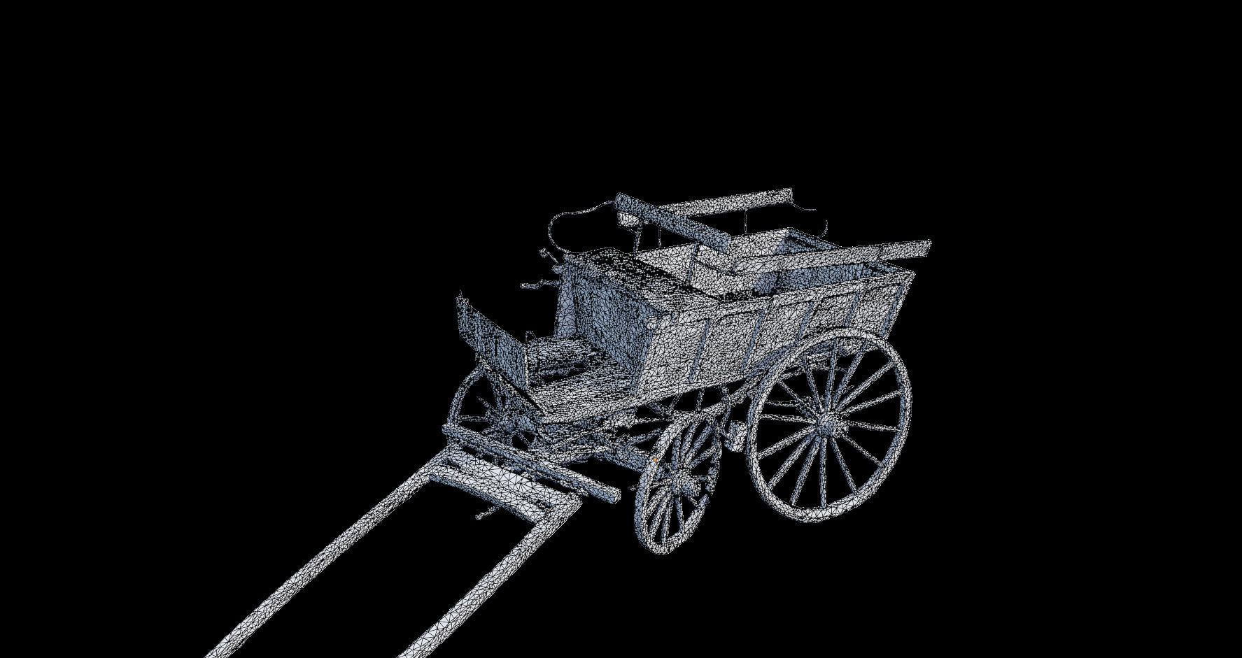 PBR Medieval carriage coach Photoscan 3D model_4