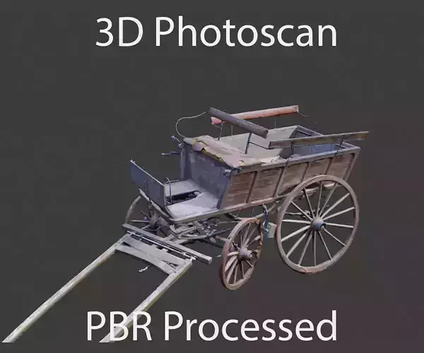 PBR Medieval carriage coach Photoscan