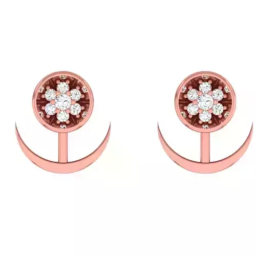 Minimalist Italian Light wt women earrings 3dm stl 1- render