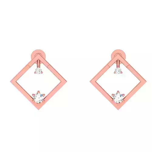 Minimalist Italian Light wt women earrings 3dm stl 1- render 3D print model