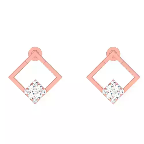 Minimalist Italian Light wt women earrings 3dm stl 1- render 3D print model