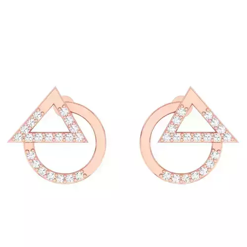 Minimalist Italian Light wt women earrings 3dm stl 1- render 3D print model