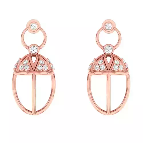 Minimalist Italian Light wt women earrings 3dm stl 1- render 3D print model