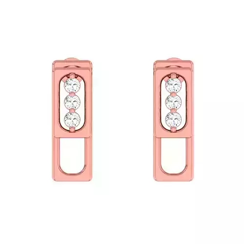 Minimalist Italian Light wt women earrings 3dm stl 1- render