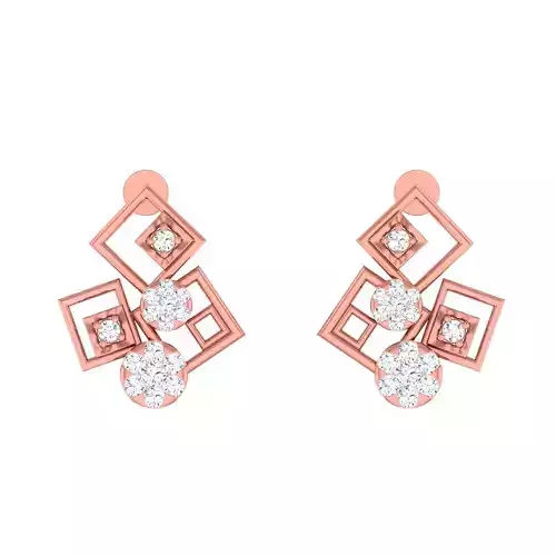 Minimalist Italian Light wt women earrings 3dm stl 1- render
