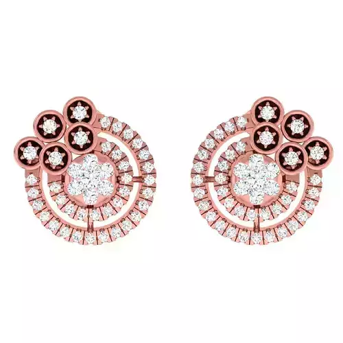 Minimalist Italian Light wt women earrings 3dm stl 1- render