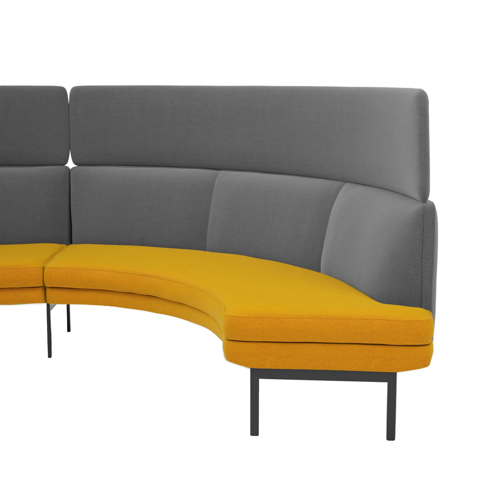 Office Curved Modular Sofa 3D model_4