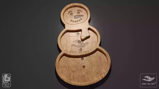 Snowman Tray - CNC Files for Wood
