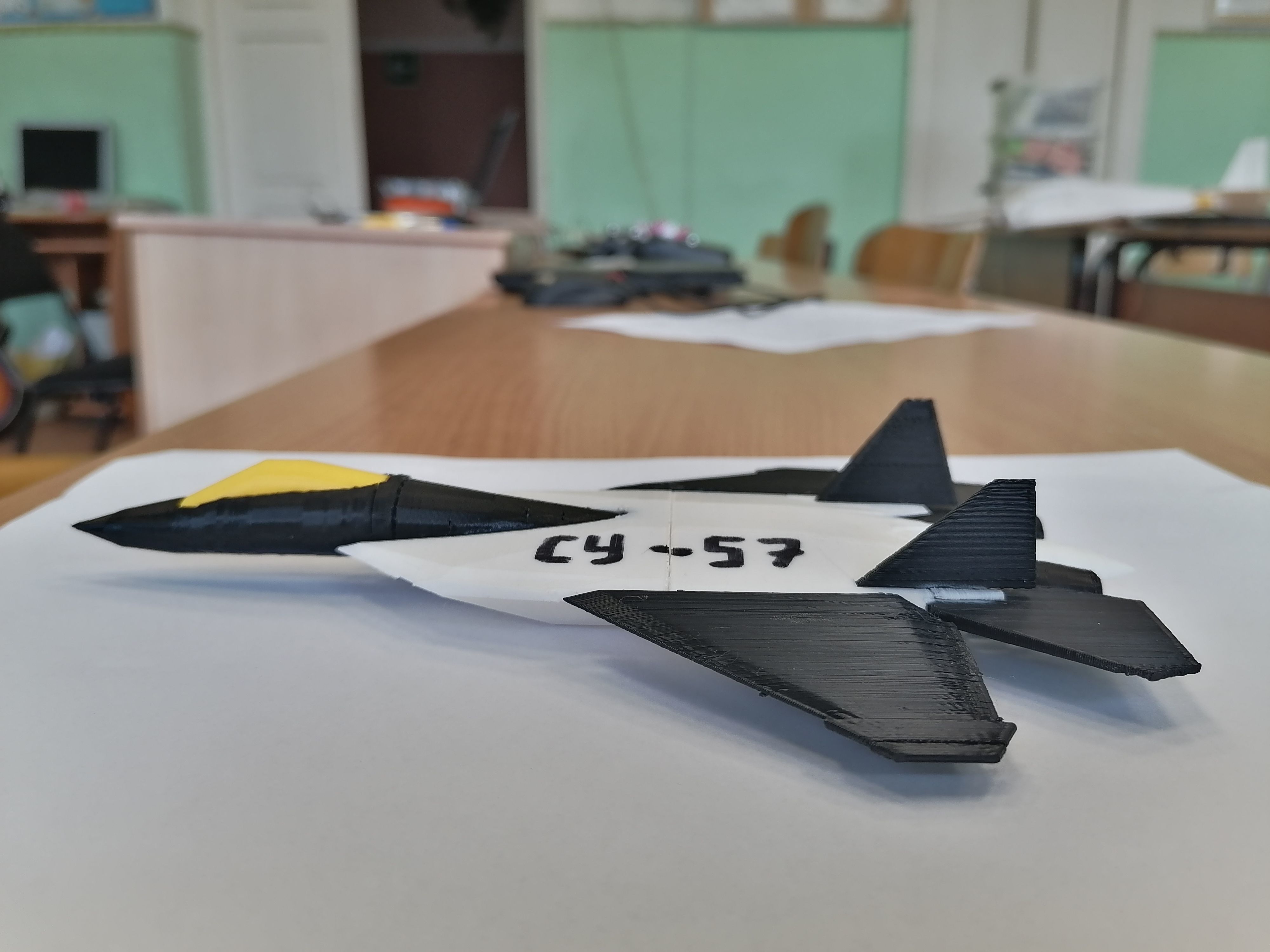 Russian fighter aircraft Sukhoi Su-57 Free 3D print model_8