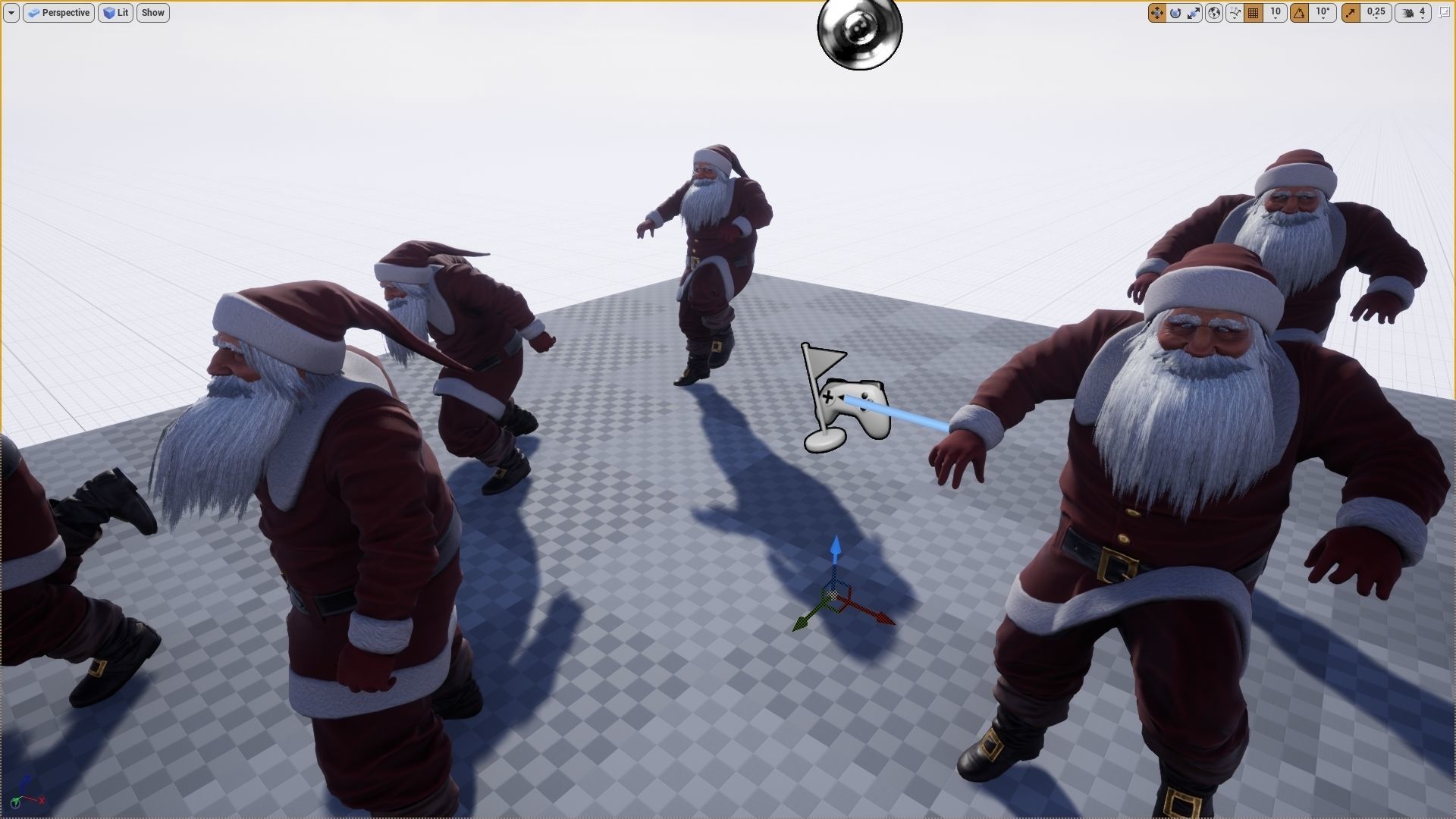 Santa Claus Low-poly 3D model_5