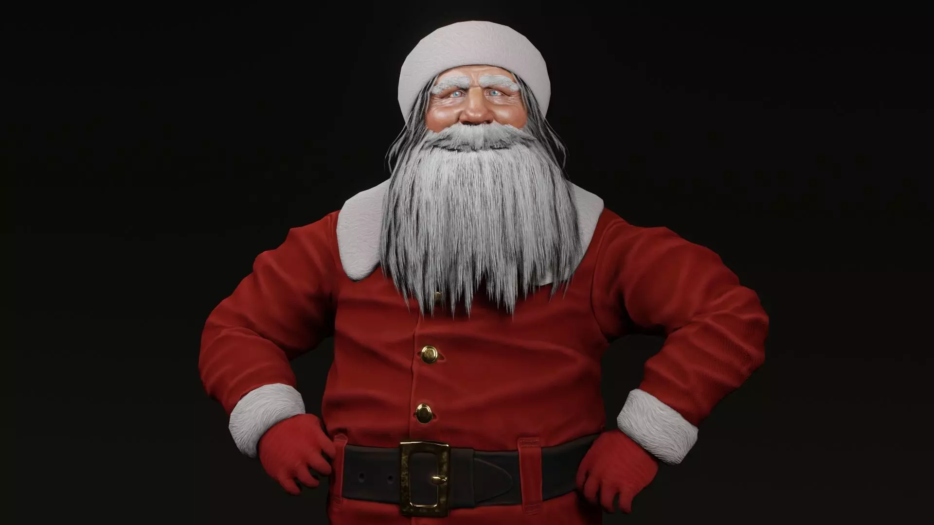 Santa Claus Low-poly 3D model_0