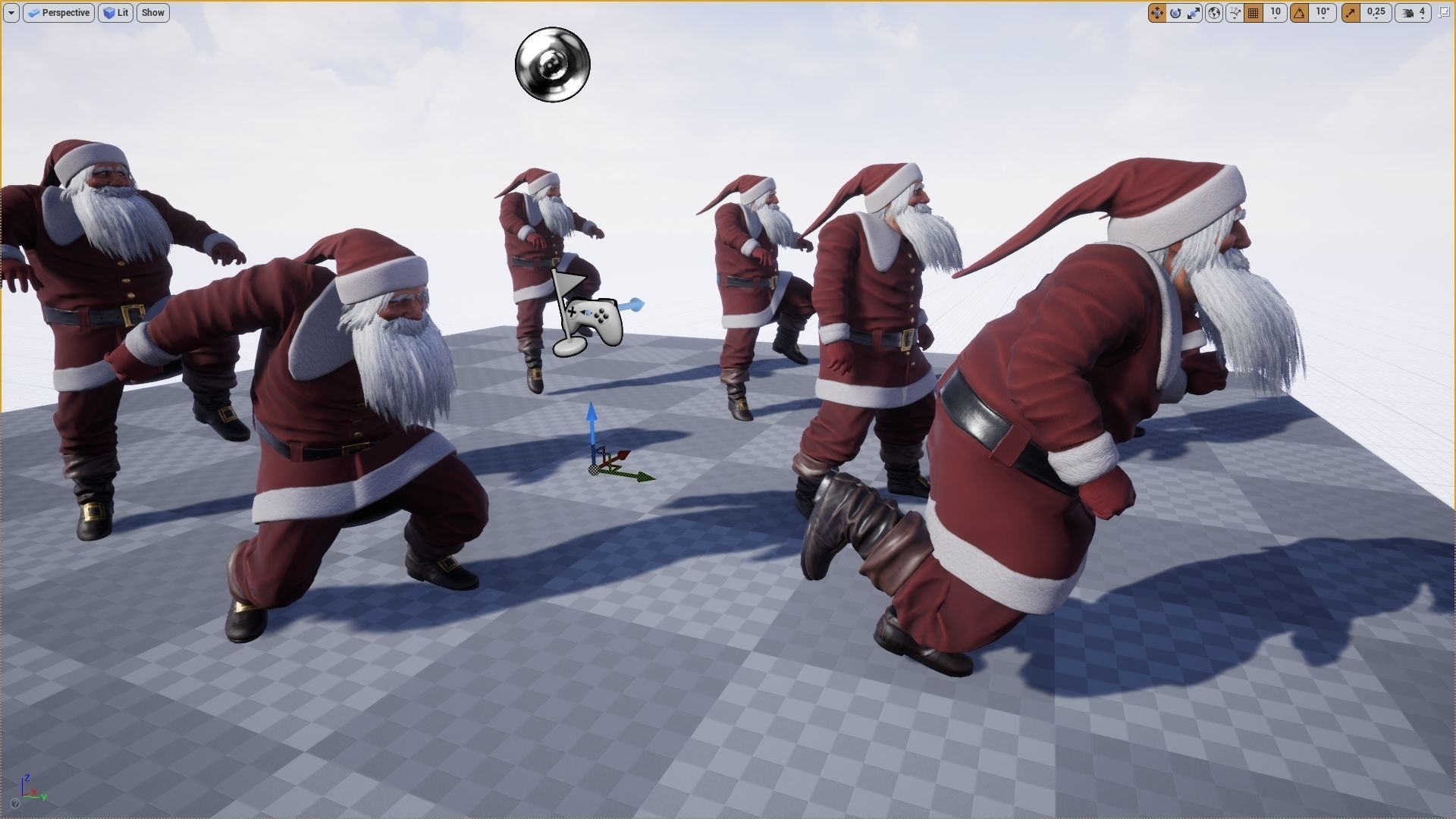 Santa Claus Low-poly 3D model_6