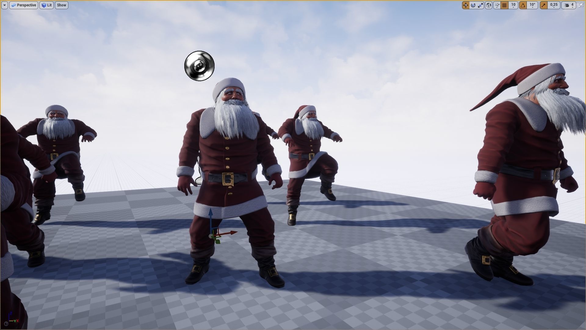 Santa Claus Low-poly 3D model_7