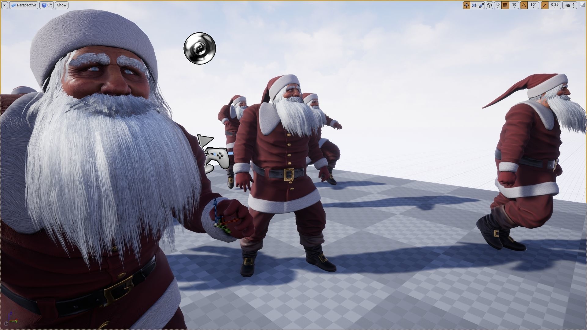 Santa Claus Low-poly 3D model_8