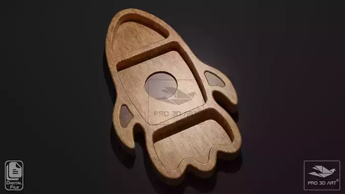 Rocket Tray - CNC Files for Wood