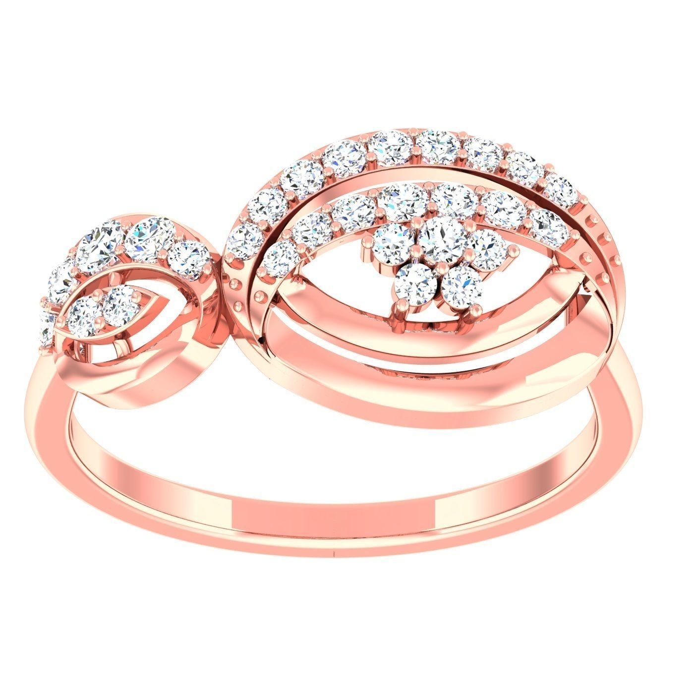 163 High Jewelry Cocktail Rings 3dm stl 1- render details  3D Model Collection_21