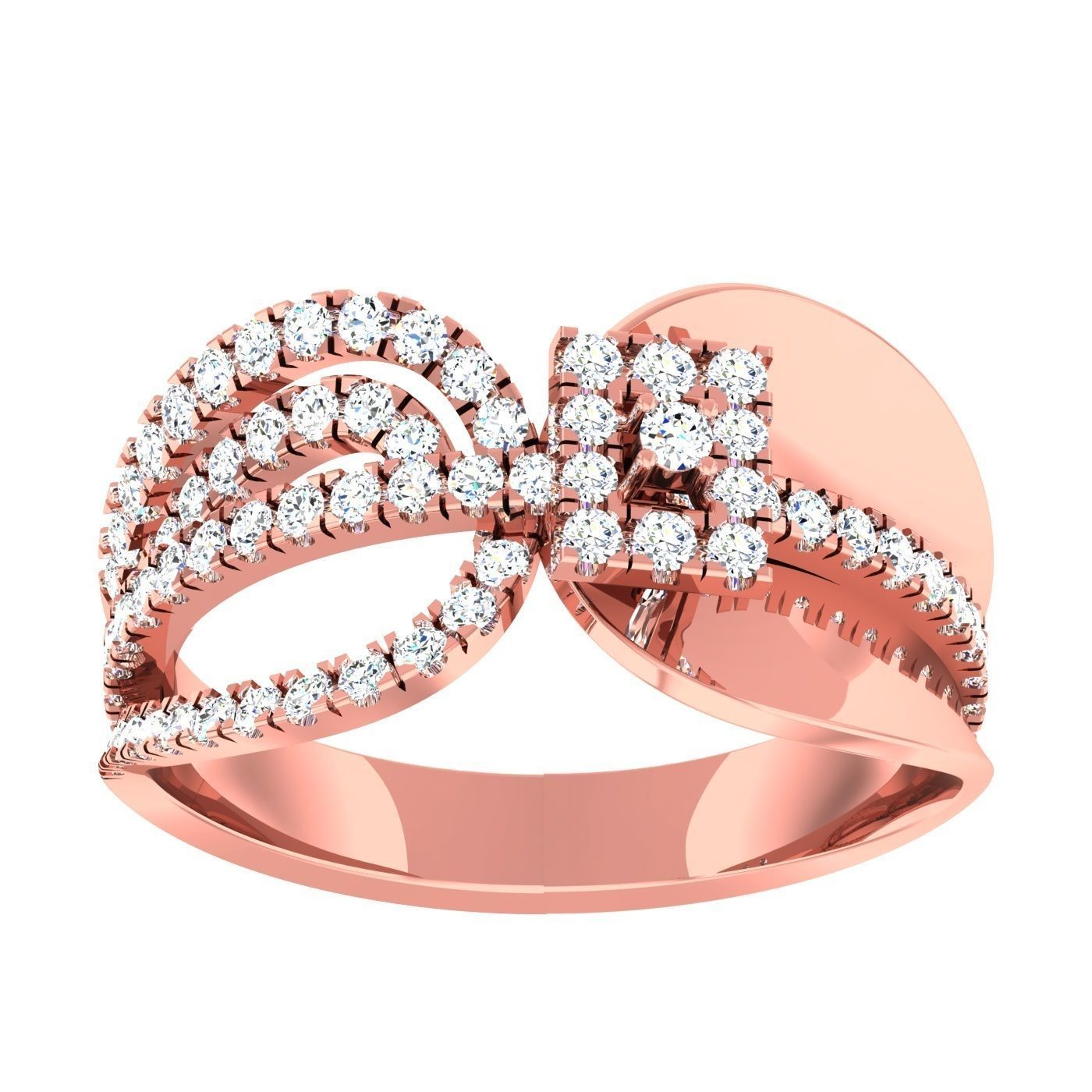 163 High Jewelry Cocktail Rings 3dm stl 1- render details  3D Model Collection_68