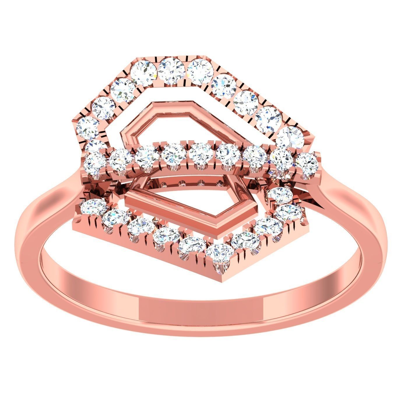 163 High Jewelry Cocktail Rings 3dm stl 1- render details  3D Model Collection_98